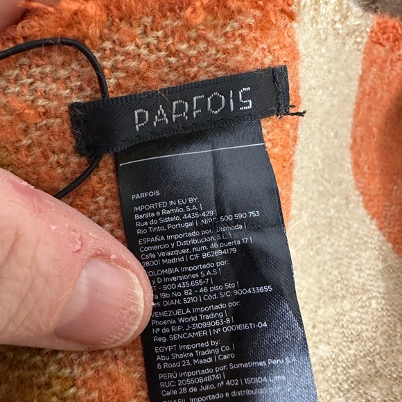 New Parfois Striped Multicolor Scarf - Picture 2 of 7